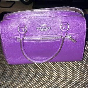 Coach. Rowan Satchel dark amethyst